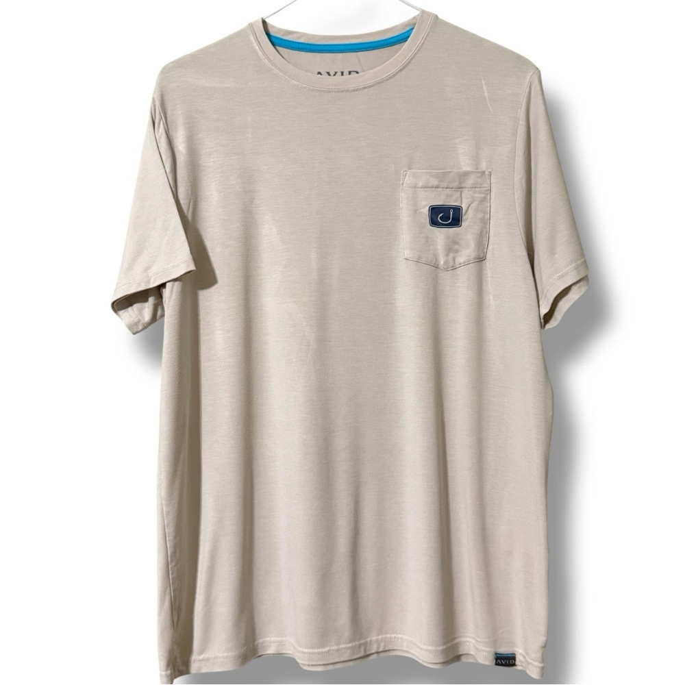 AVID size medium short sleeve casual t-shirt moisture wicking uv sun protection